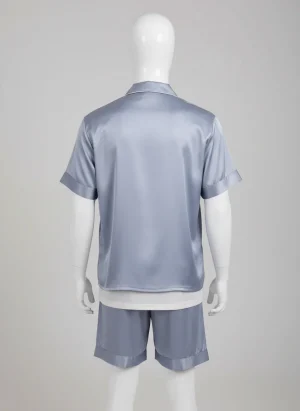 Pyjama satin polyester homme court élégant décontracté - Vue 1 - Pyjama satin
